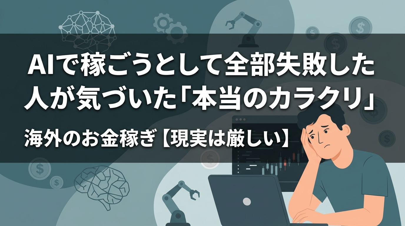 AI副業の失敗と現実を解説する画像
