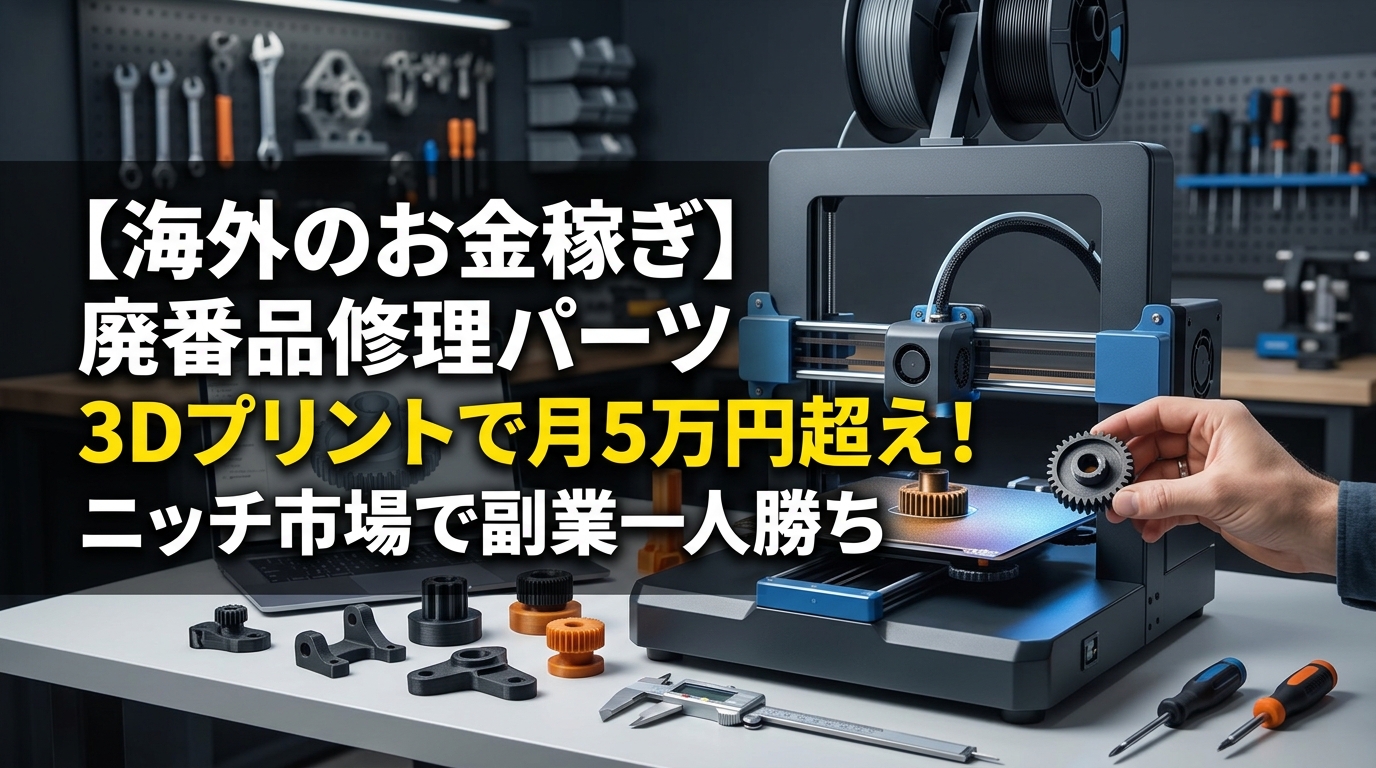 3Dプリンターで廃番修理パーツを作る副業
