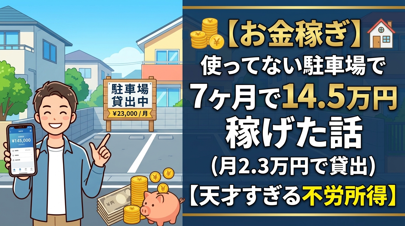 駐車場貸し出しで不労所得を稼いだ体験談