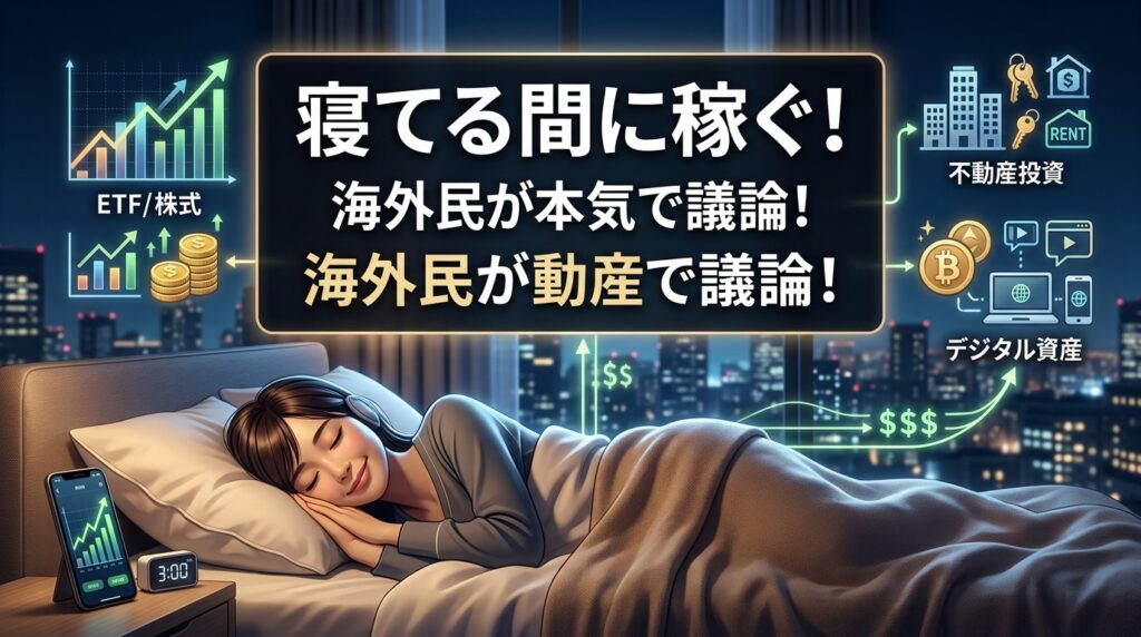 寝ている間に稼ぐ投資と不労所得の解説
