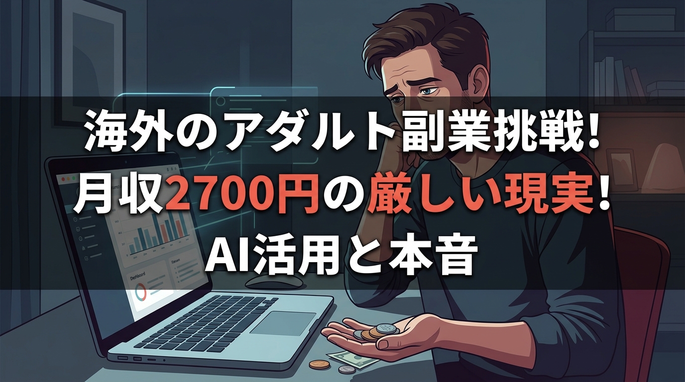 海外アダルト副業の厳しい現実とAI活用