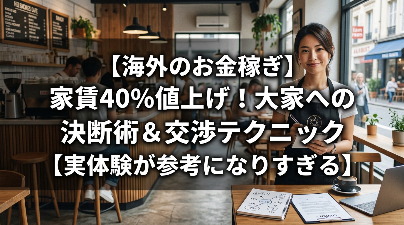 海外のお金稼ぎと家賃値上げ交渉術