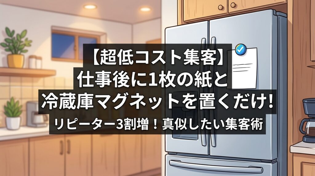冷蔵庫マグネットを活用した低コスト集客術