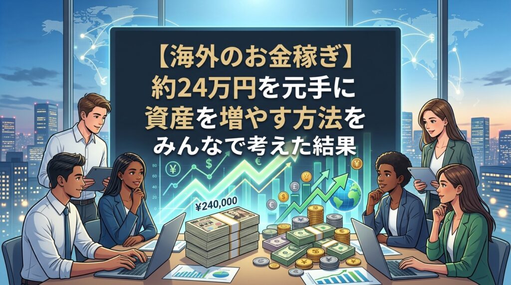 24万円を元手に海外で資産を増やす方法