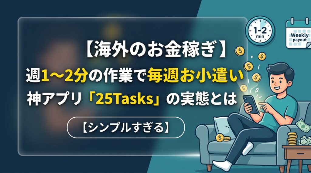 副業アプリ25Tasksの評判と稼ぎ方