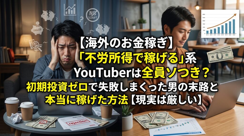 不労所得の現実と稼げる方法の比較画像