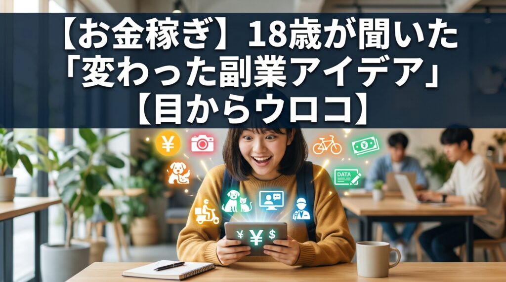 18歳が驚く変わった副業アイデアの紹介