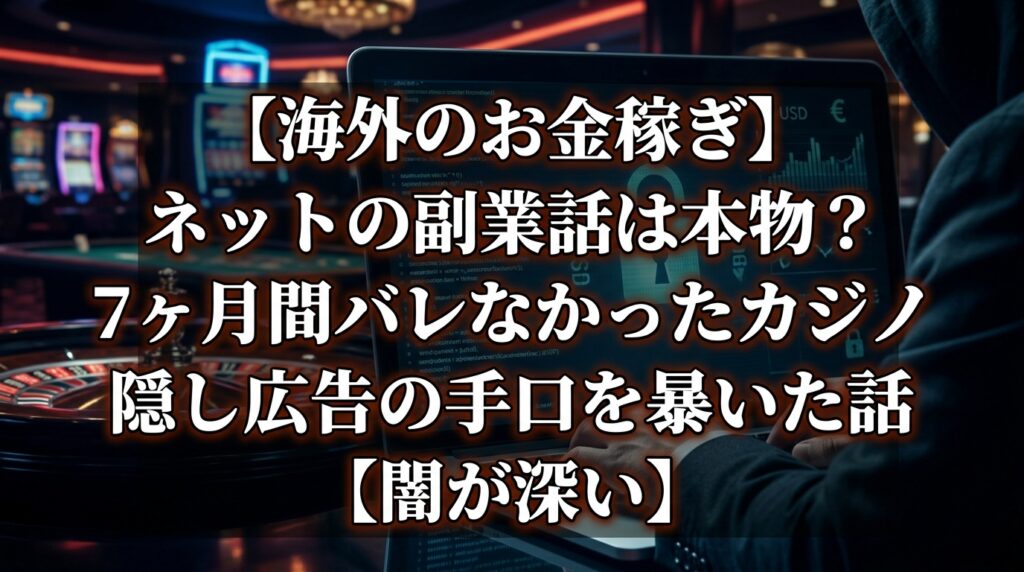 カジノ隠し広告の手口とネット副業の闇