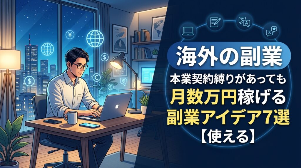海外の副業で月数万円稼げるアイデア7選