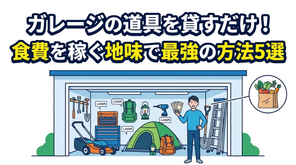 ガレージの道具を貸して食費を稼ぐ方法5選