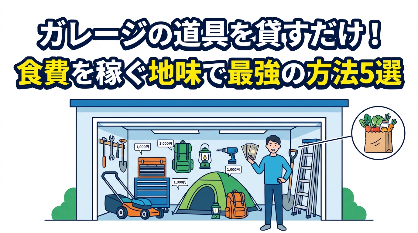 ガレージの道具を貸して食費を稼ぐ方法5選