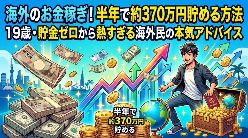 海外で半年370万円貯める方法の解説