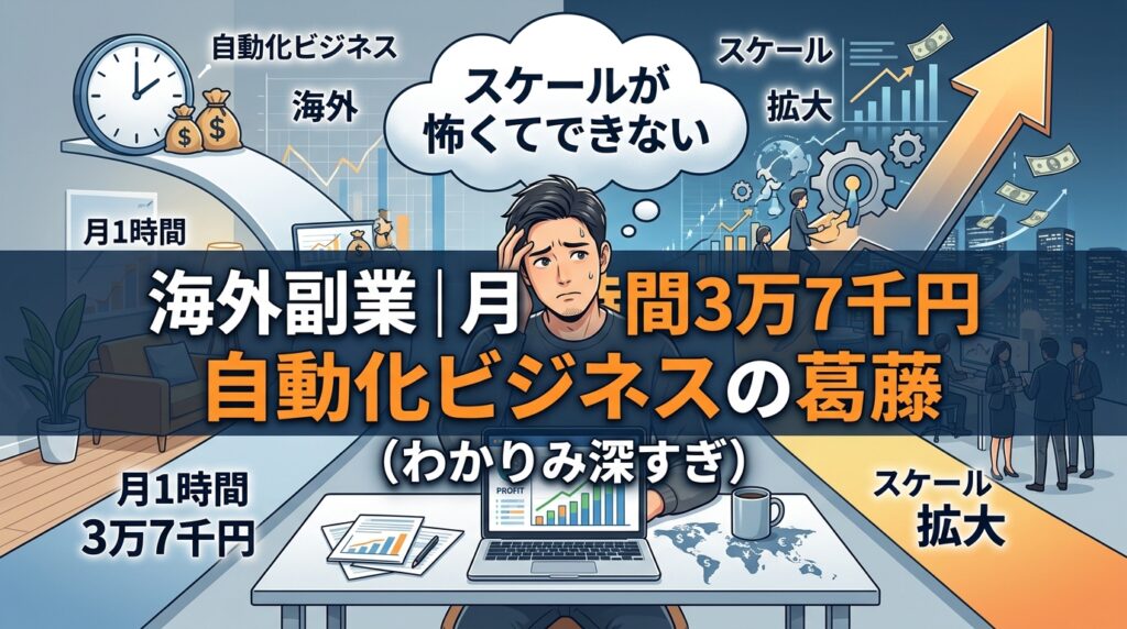 海外副業自動化ビジネスの葛藤