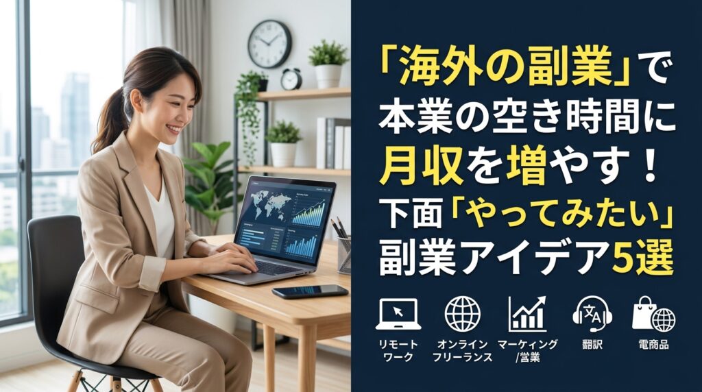 海外副業で月収を増やす5つのアイデア