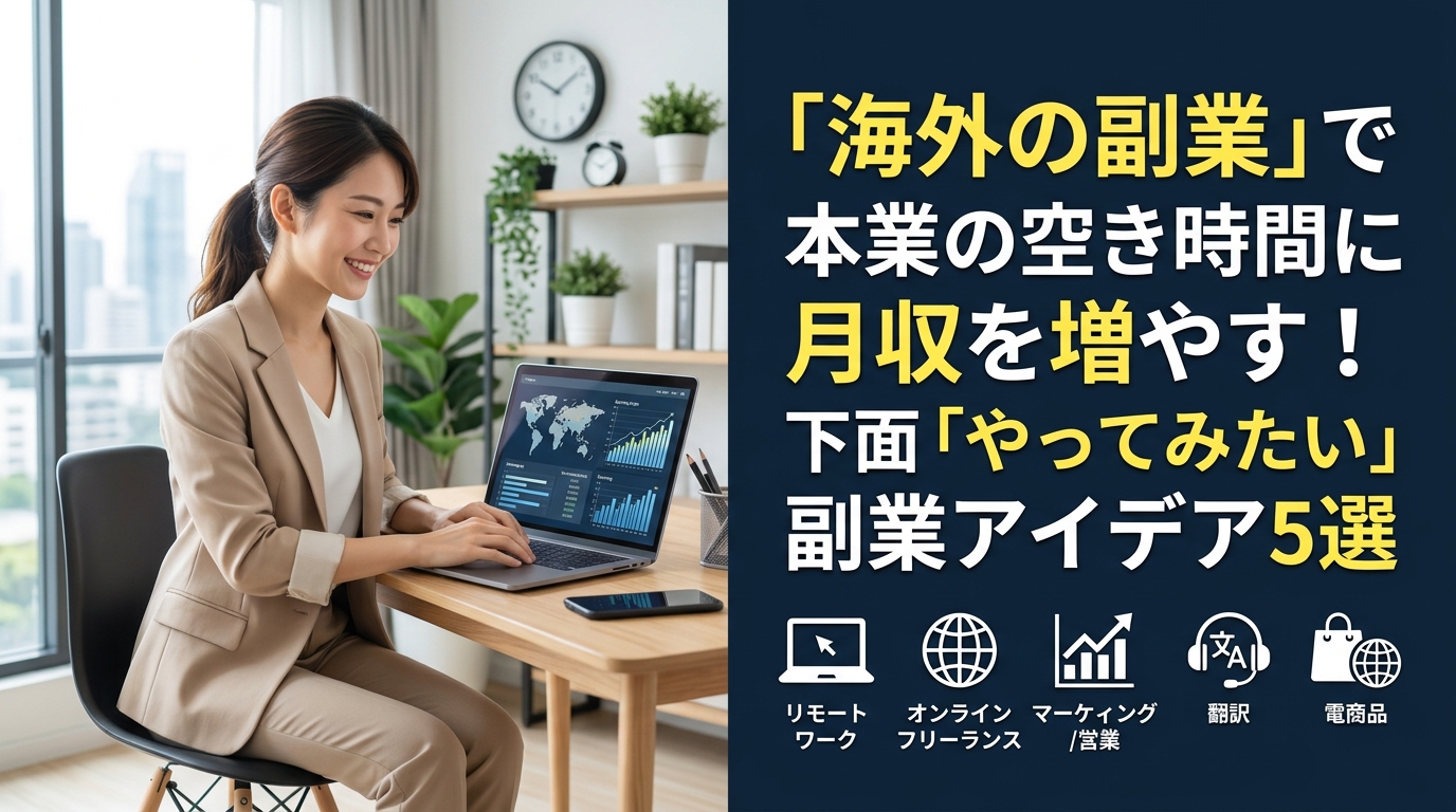 海外副業で月収を増やす5つのアイデア