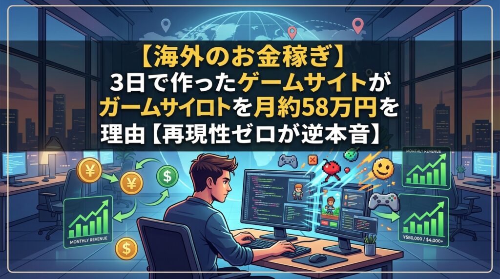 海外ゲームサイトで月収58万円稼ぐ方法