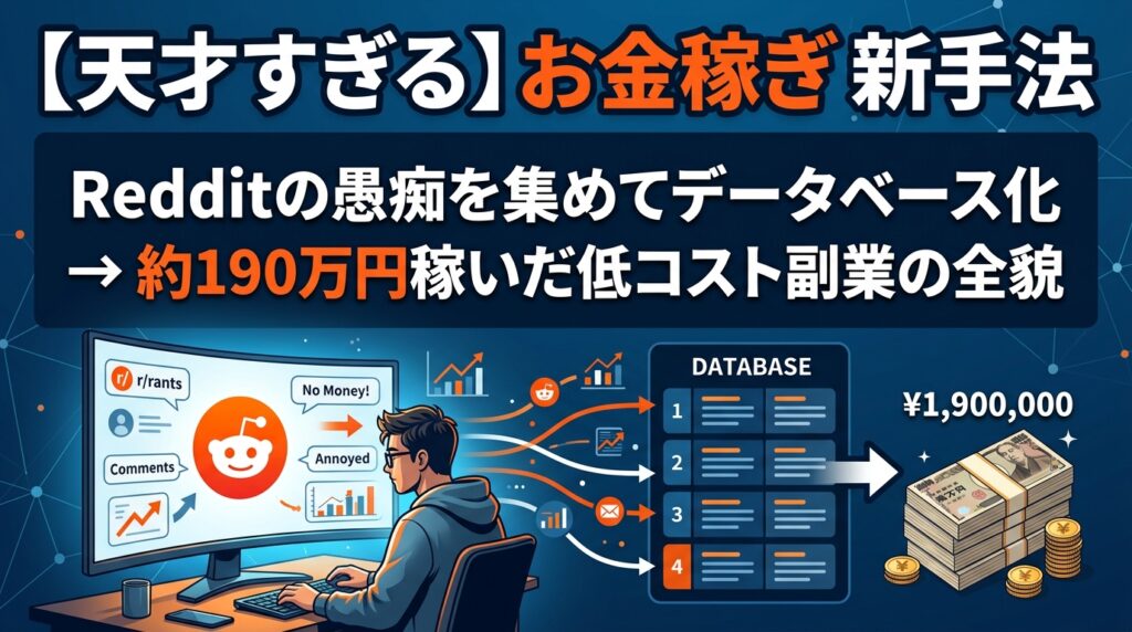 Redditの愚痴を収集し収益化する副業