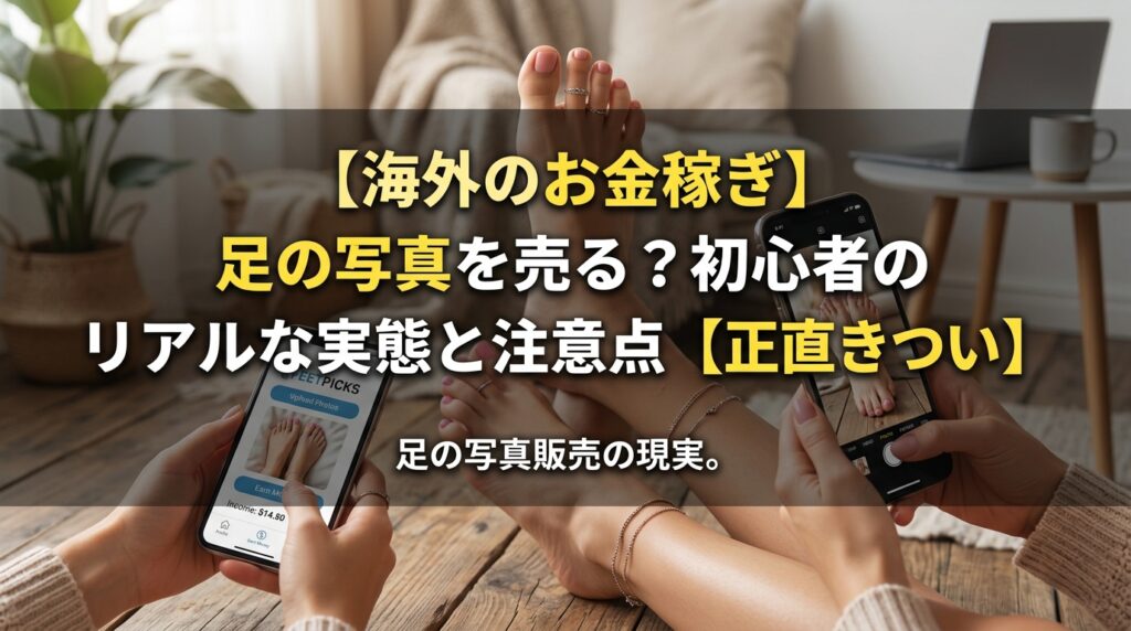 足の写真を売る副業の実態と注意点