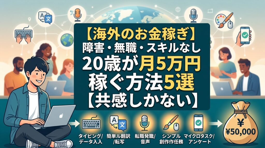 スキルなしで月5万円稼ぐ海外副業5選