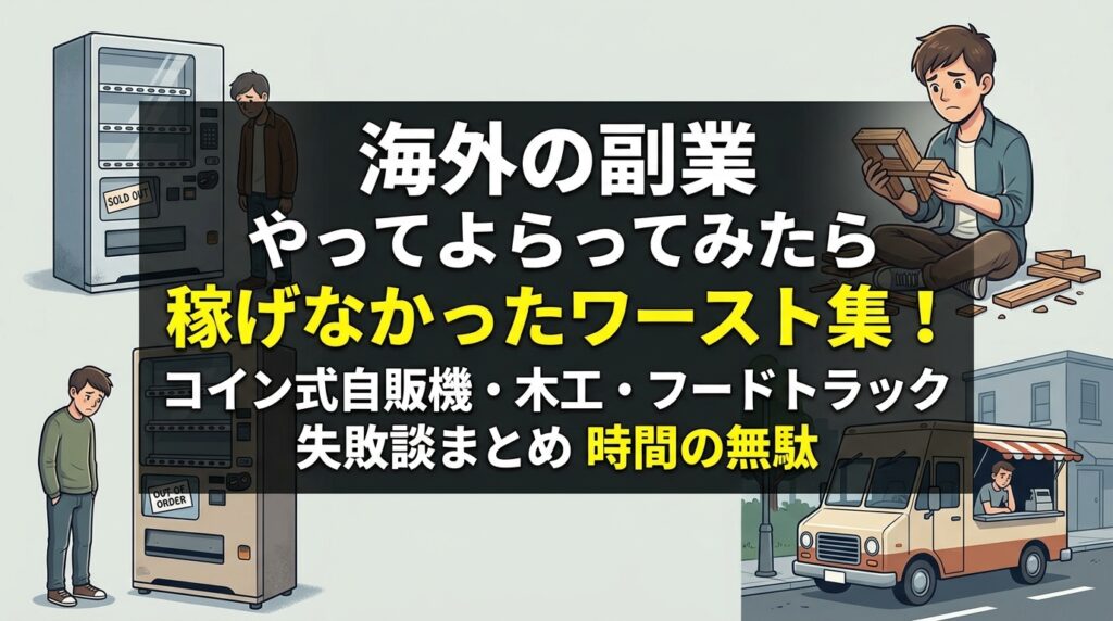 稼げない海外副業の失敗談まとめ