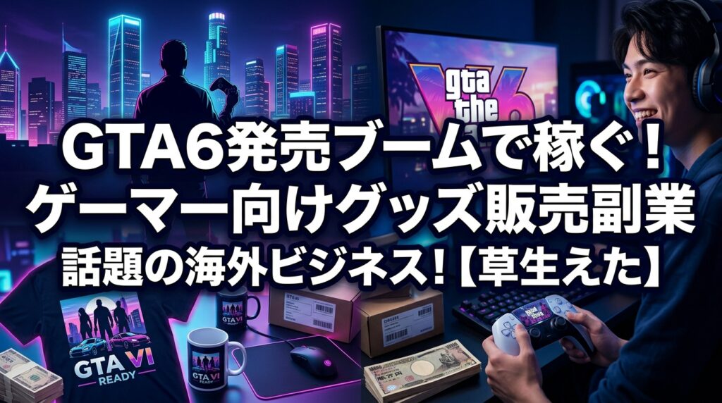 GTA6発売で稼ぐグッズ販売副業の紹介