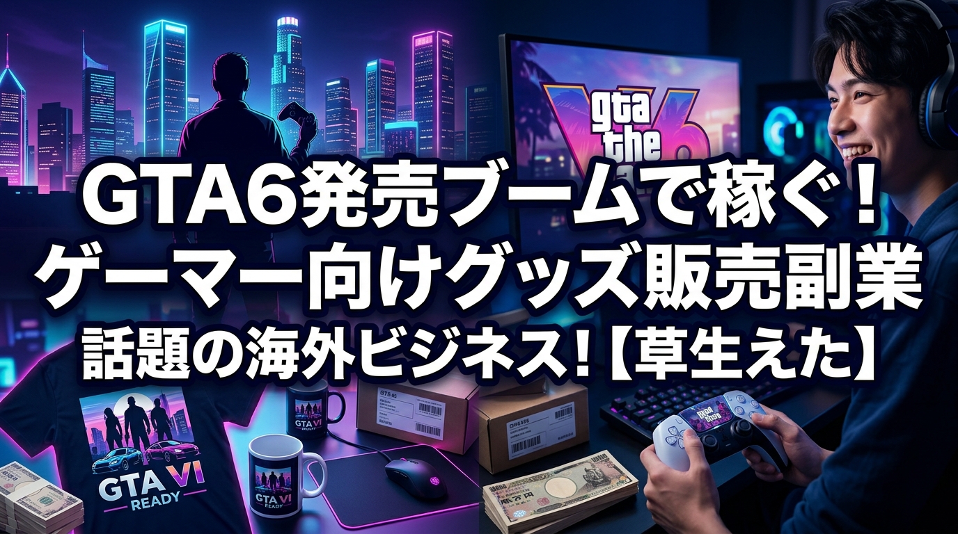 GTA6発売で稼ぐグッズ販売副業の紹介