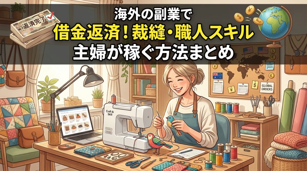 裁縫の海外副業で稼ぐ主婦