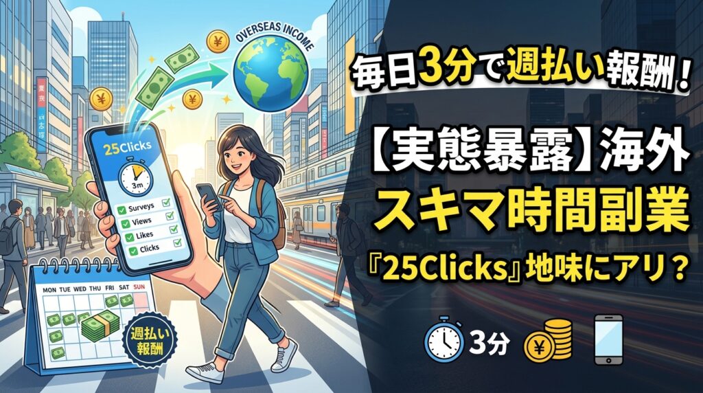 海外副業25Clicksで稼ぐ方法と実態