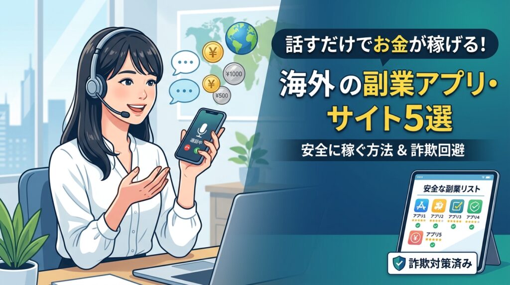 話して稼げる海外副業アプリ5選