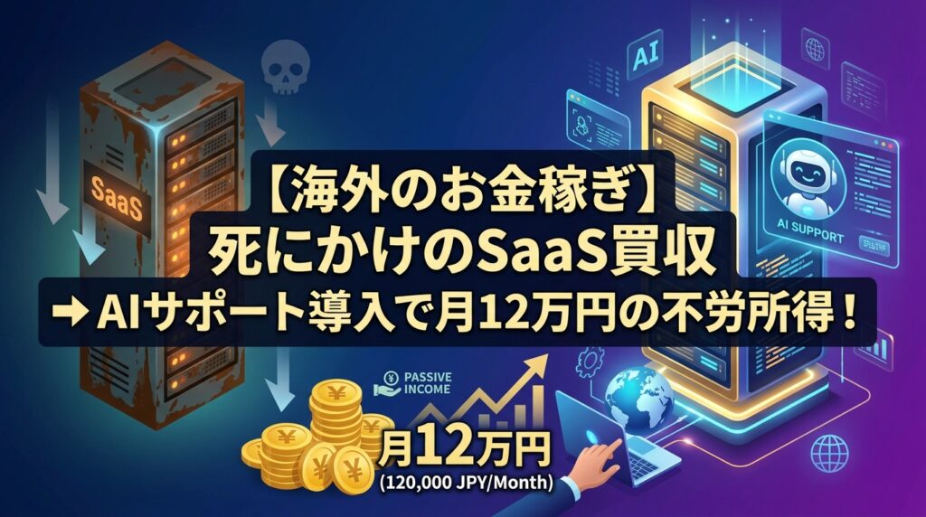 SaaS買収とAIで月12万円の不労所得