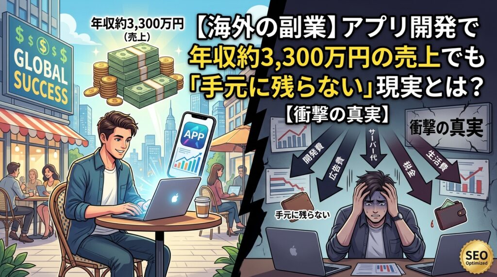 アプリ開発副業の売上と手元に残らない現実
