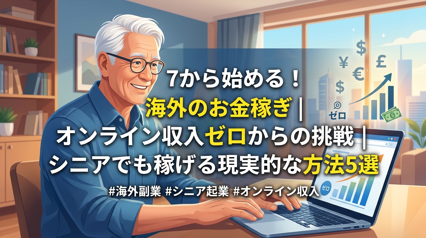 シニアの海外副業とオンライン収入の解説