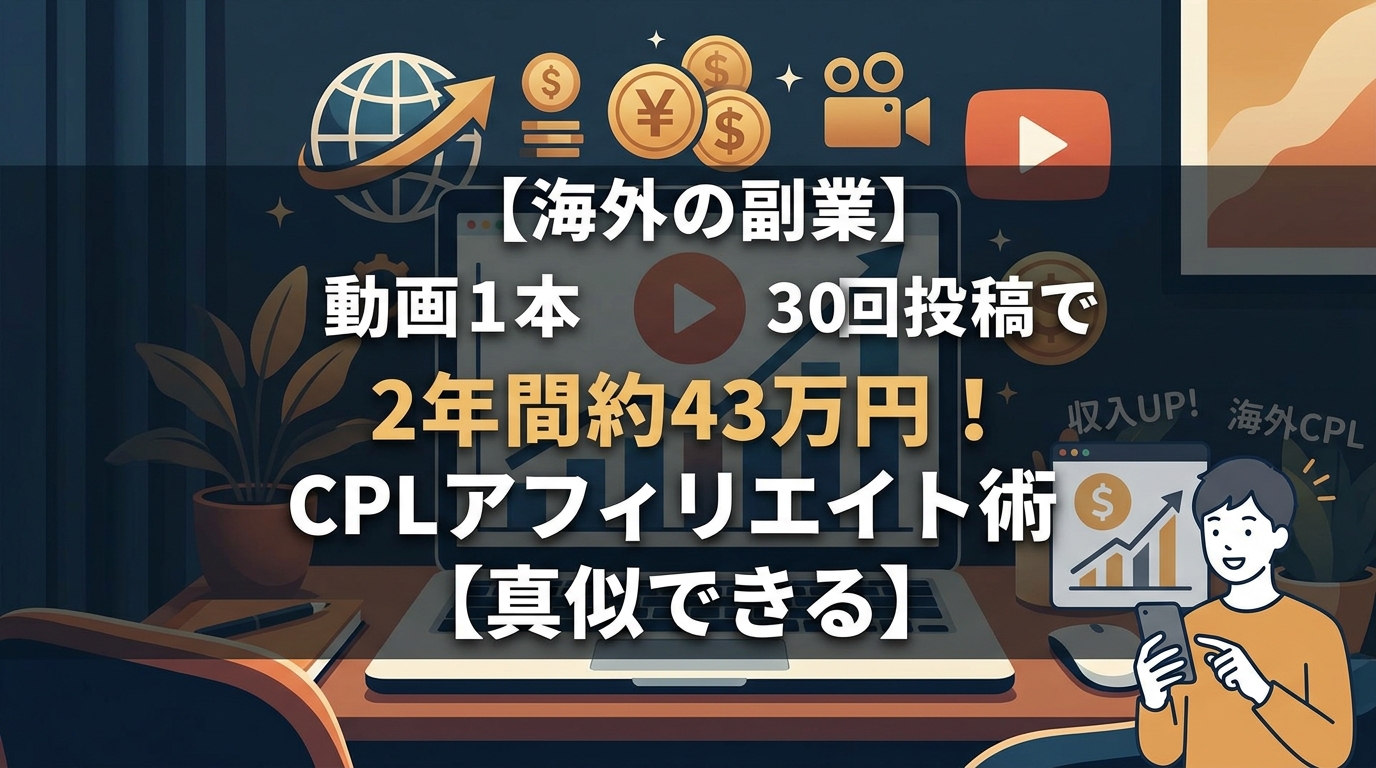 海外の副業CPLアフィリエイト術
