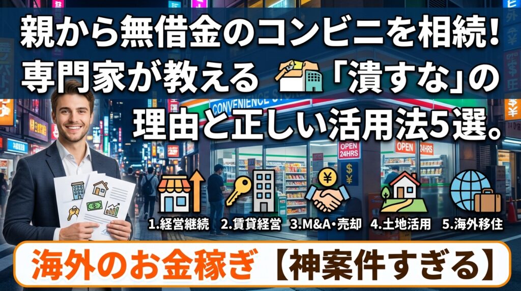 相続したコンビニの正しい活用法5選