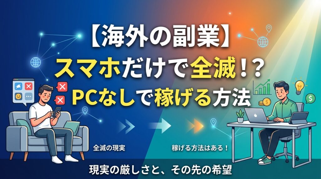 海外副業スマホのみの現実と稼ぐための方法