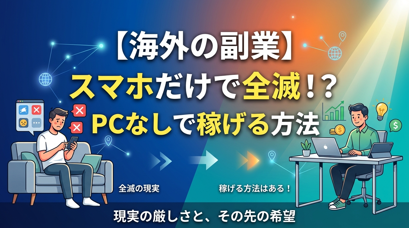 海外副業スマホのみの現実と稼ぐための方法