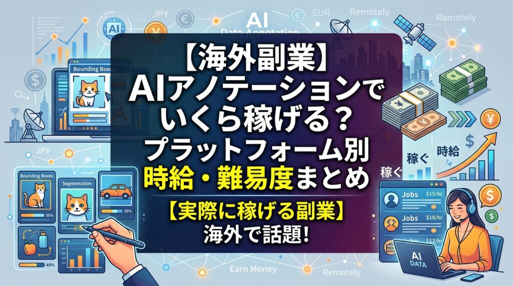 海外AIアノテーション副業の稼ぎ方まとめ