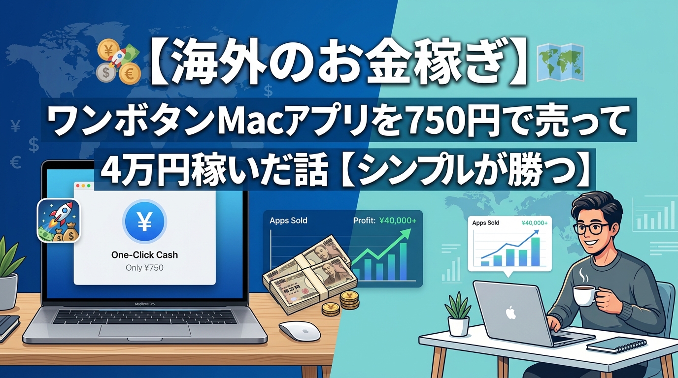 Macアプリを売って4万円稼いだ話