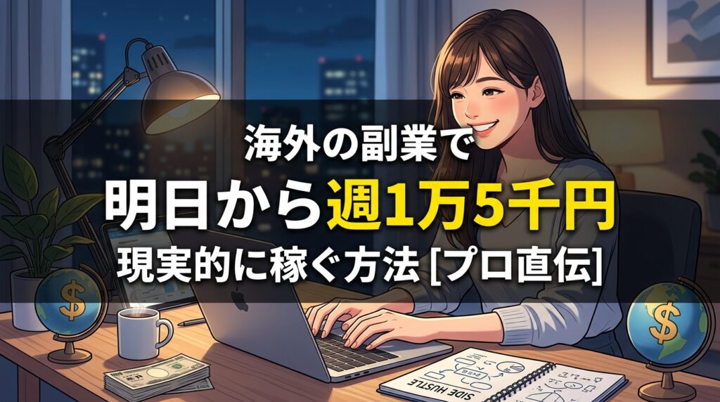 海外副業で週1万5千円稼ぐ方法